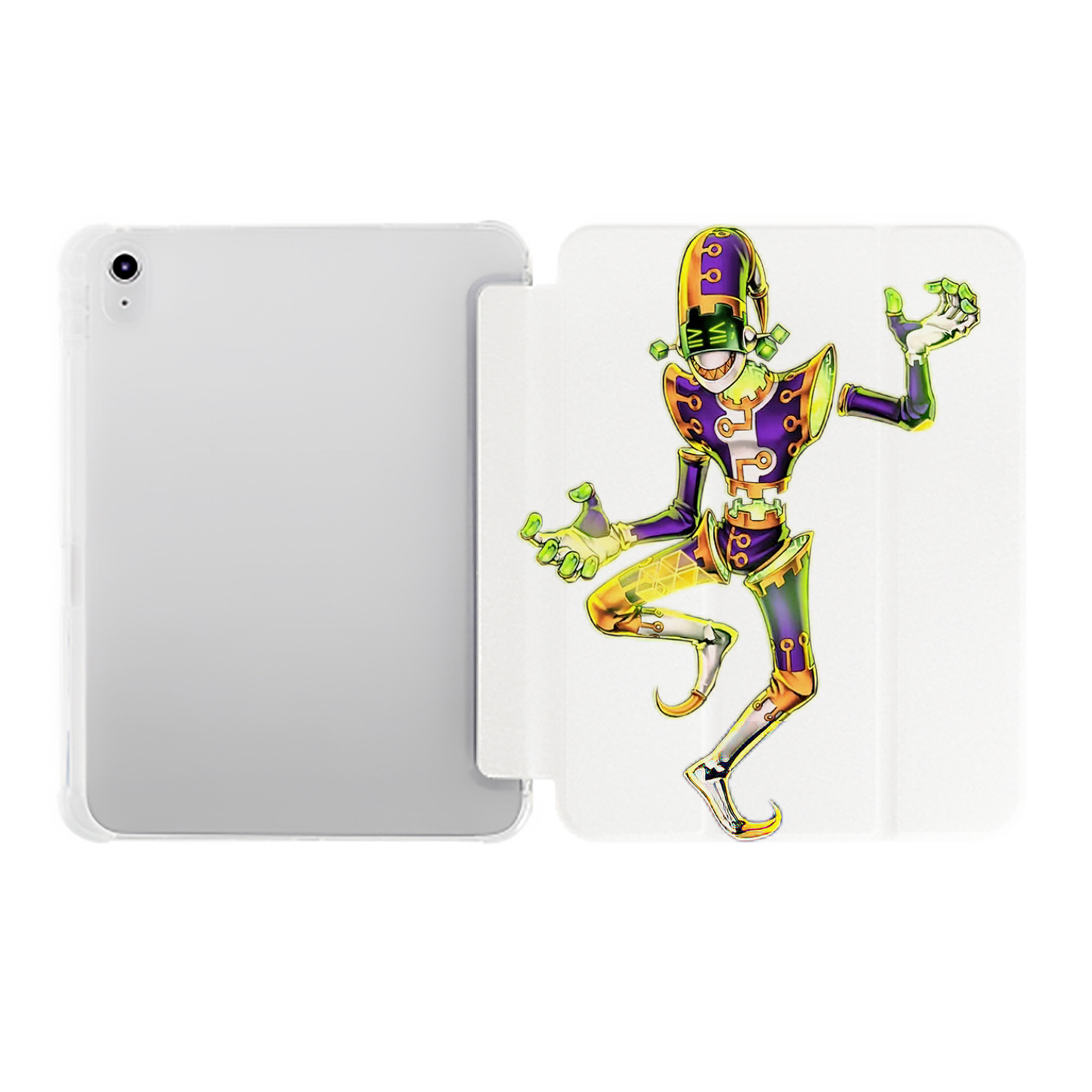 （画像用） 遊☆戯☆王 Yu-Gi-Oh! IPad ケース ペン収納付き 三つ折りスタンド PUレザー×シリコン 対応機種9.5/10.5/10.9インチ